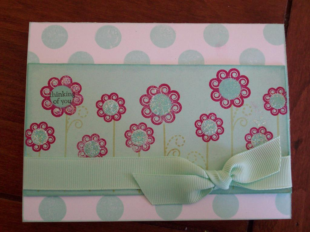 My first card using the new colors and the Polka Dot Basics and Women of Life!