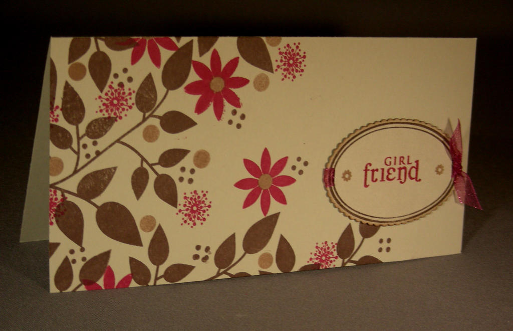A card for a girl friend.  Great color combo and mixture of Papertrey flowers.