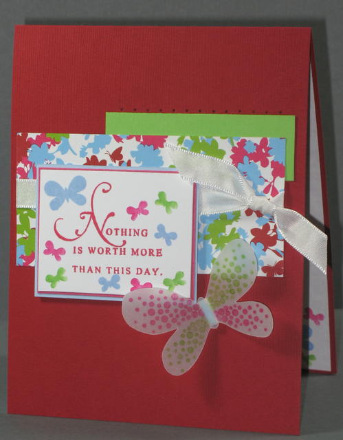 Stamps:  Everyday Blessings, Butterfly Kisses (Papertrey Ink)<br />
<br />
Cardstock:  Real...
