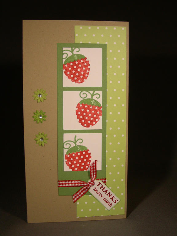 I love this beautiful strawberry ... three of them is the best!  For one of Beate&#039;s sketch...