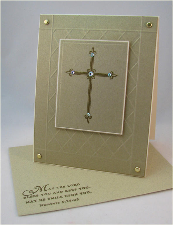 Stamps: Everyday Blessings<br />
<br />
Cardstock: Brushed Gold and Neenah Classic White<br />...