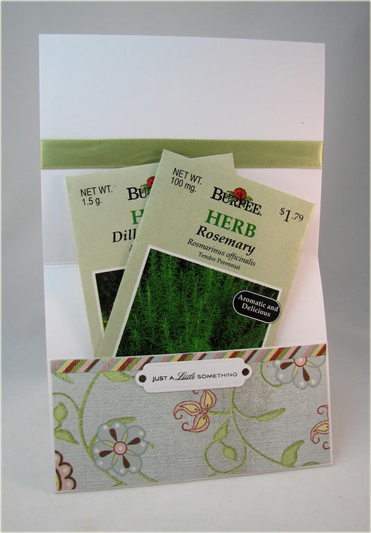 Inside View of Card that Coordinates with Spring Garden Candle Box