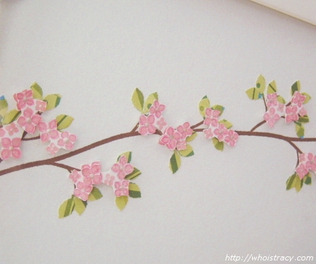 A better view of the layering of flowers.