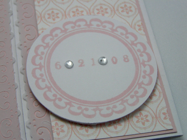 Close Up of Medallion on Front of Card