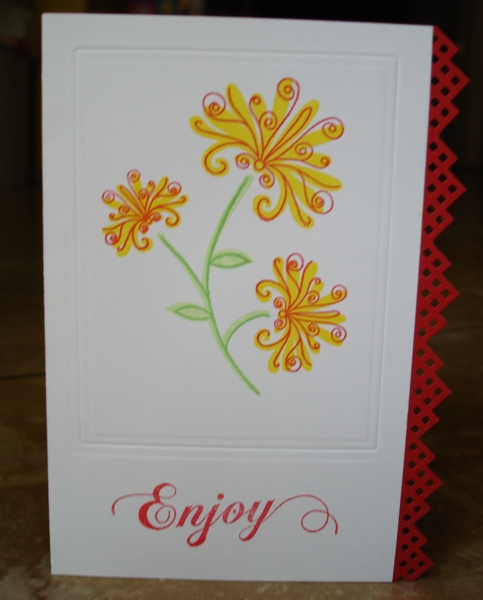 Beautiful card from Anne Lawrie. Thank you so much really brightened my day. Love the colors...