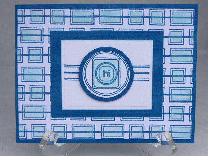 Stamps: Shapes By Design<br />
Inks: Versafine Deep Lagoon, Versamagic Sea Breeze<br />...