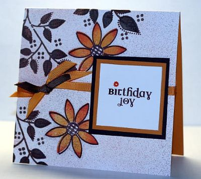 Stamps: beautiful blooms (Papertrey Ink)<br />
Paper: whisper white (SU!), chocolate chip...