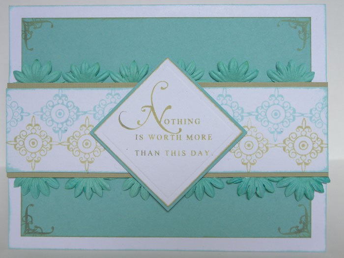 Stamps: Everyday Blessings<br />
Inks: PTI Spring Moss, Aqua Mist <br />
Cardstock:...