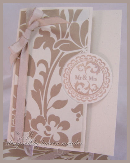 Stamps- Wedding Day<br />
cardstock-natural vanilla<br />
ink-Brliinace ink in beige<br />...