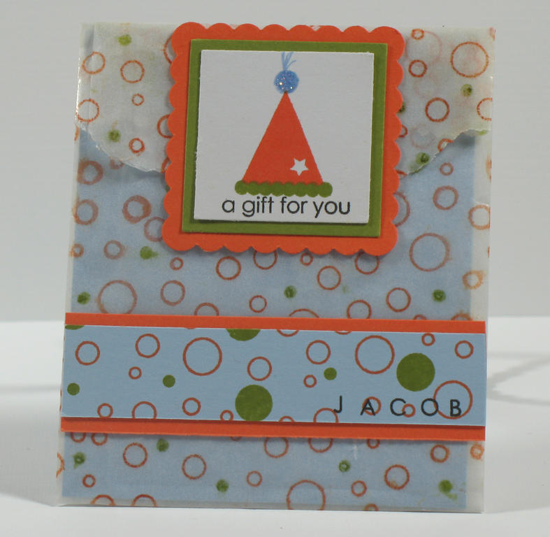 Matching Gift Card Holder<br />
I used a small glassine bag (PTI) to create a matching gift...