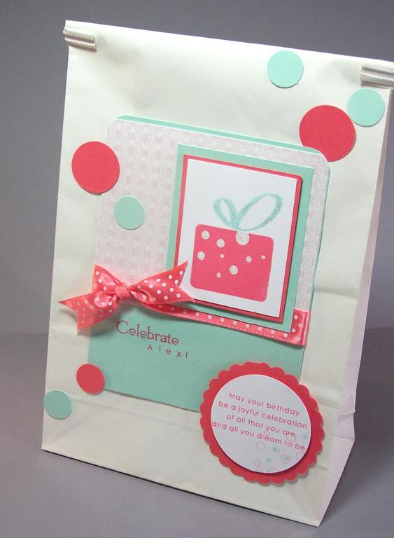Celebrate Alex Gift Bag<br />
Stamps- Itâ€™s a celebration, Birthday Basics, Simple Alphabet...