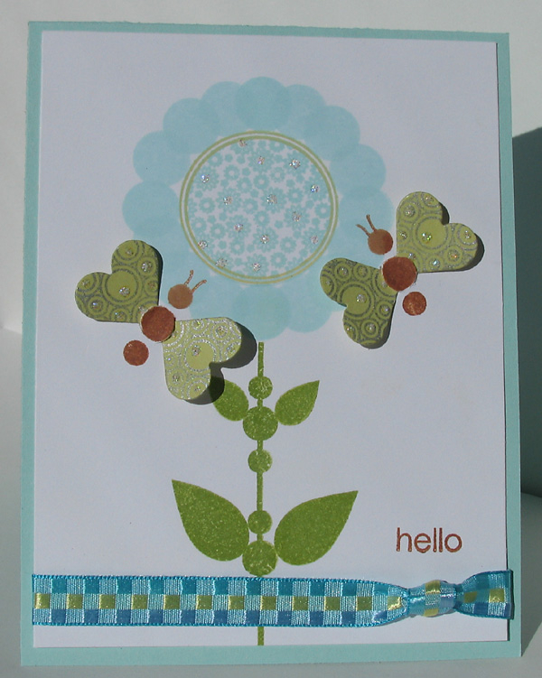 Flower and butterflies made using Shapes by Design
