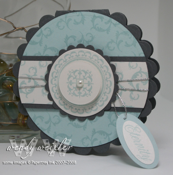 My version of Nichole&#039;s medallion/band with &quot;Wedding Day&quot; . . .