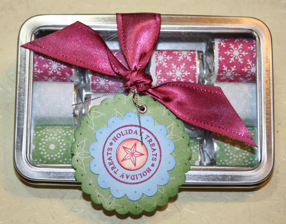 And still more holiday treats. I loved using the PTI stamps sets and TINS.
