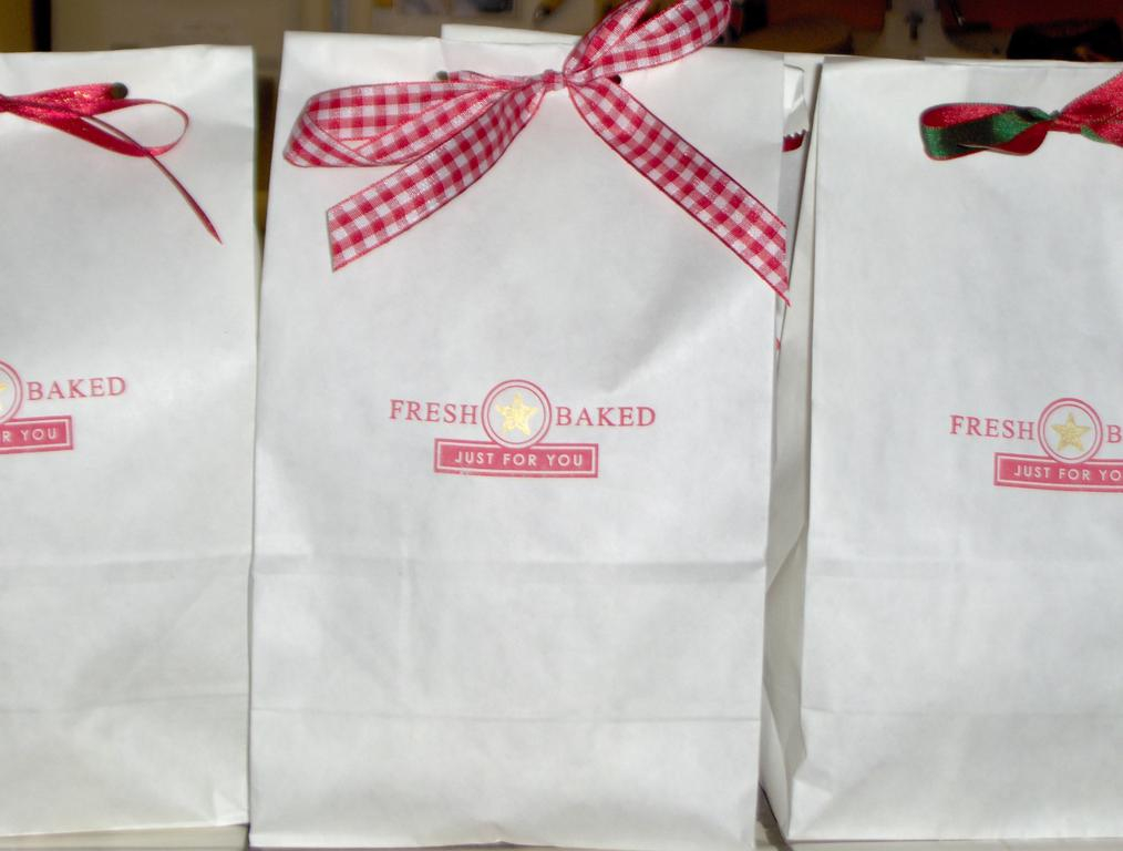 Cookie bags made with holiday treats