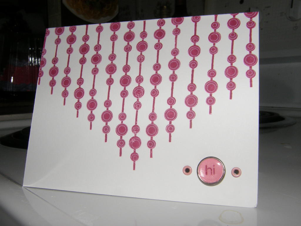 Beaded Hi, made with Shapes by Design and PTI white cardstock