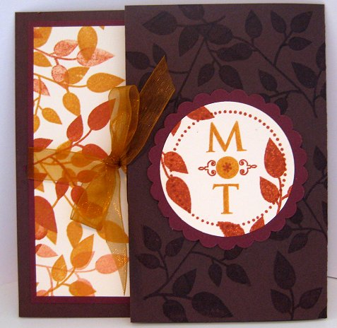A Wedding invitation set that I made for a fall wedding using Beautiful Blooms and more. I get...