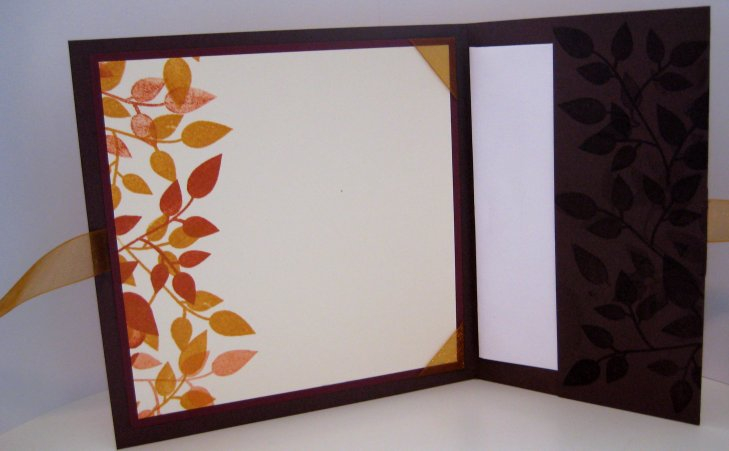 Inside of wedding invite that has a pocket on the right for the rsvp card and envie. The text...