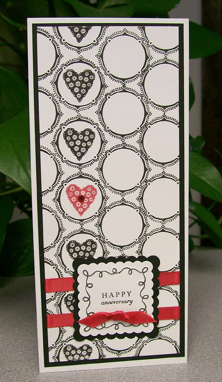 This card uses Boxes, Bags &amp; Tags for the patterned paper and Mixed Messages for the...