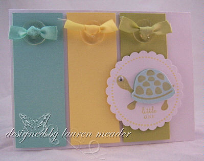 Little One<br />
<br />
Stamps- Pond Life, Borders &amp; Corners Circle set, Mixed Messages<br...