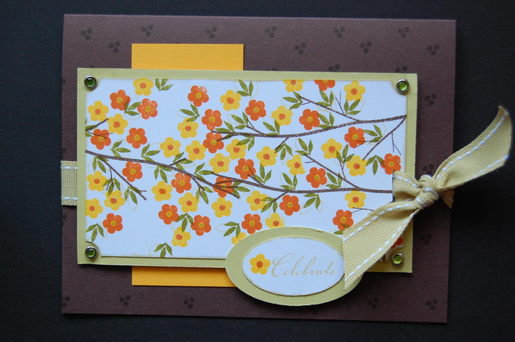 Orange &amp; yellow out on a limb. Details at http://dpkcreations.blogspot.com/