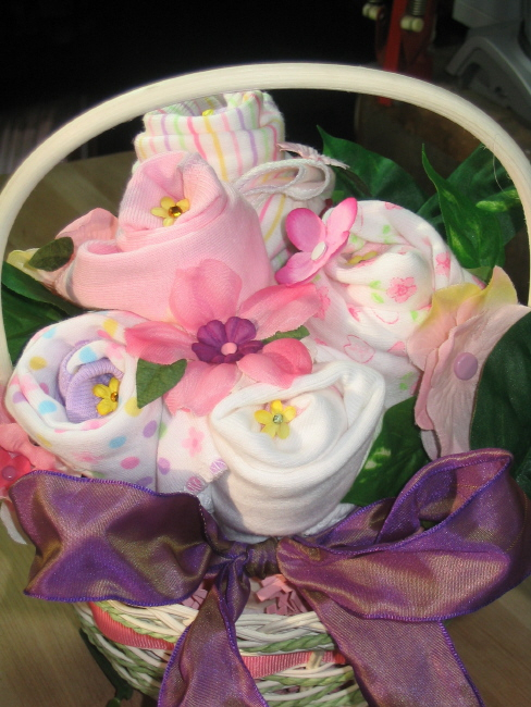 Baby shower on Sunday- here&#039;s the bouquet I made, following Lauren&#039;s directions on her...