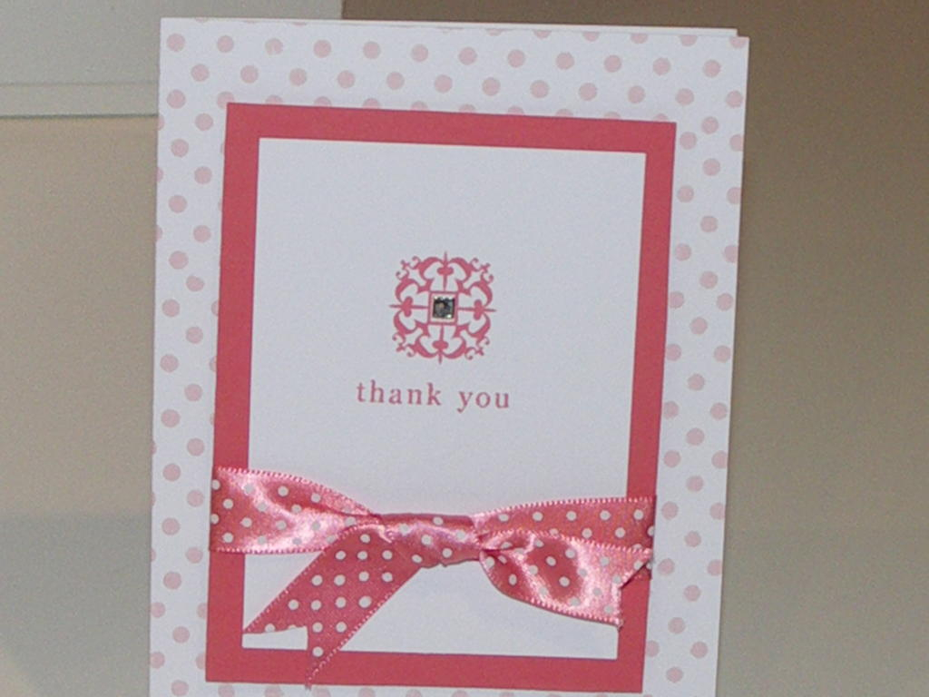 A simple but elegant Thank You card.  I thought the sparkle in the middle was a nice touch.  I...