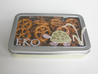 Pretzel Tin<br />
<br />
Stamps: Pond life, Trajan Monogram<br />
Paper: SU! Whisper white<br...