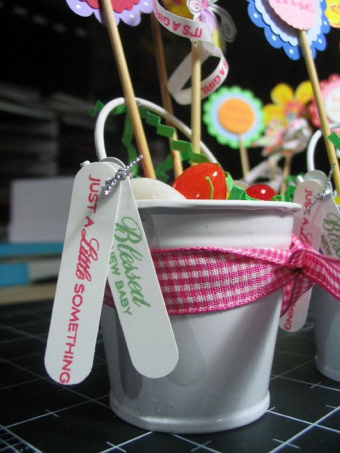 Just another view of the Baby Shower favors.