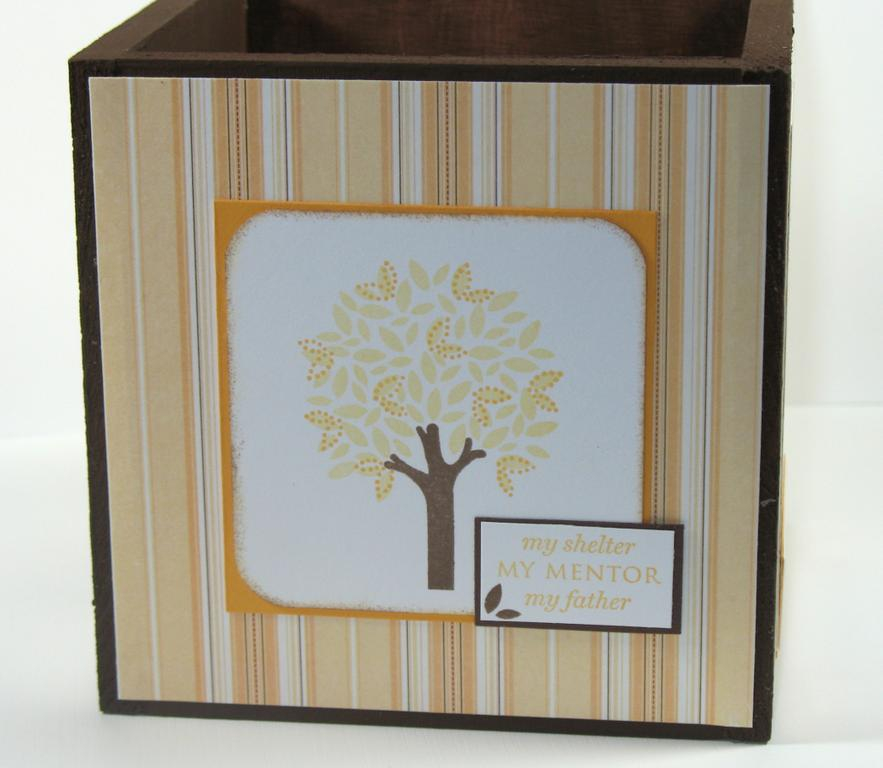 Fathers Day Box and Card<br />
I decorated this square wooden container for my husband&#039;s...
