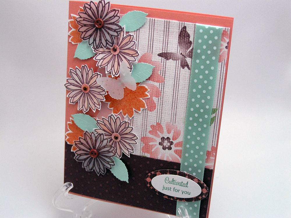 Cultivated Just for You<br />
Stamps:  Garden of Life <br />
Ink: Groovy Guava, Versa Mark,...