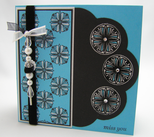 Miss You<br />
Stamps:  Simple Little Things<br />
Ink:  Palette Black Noir, Versamark<br />...