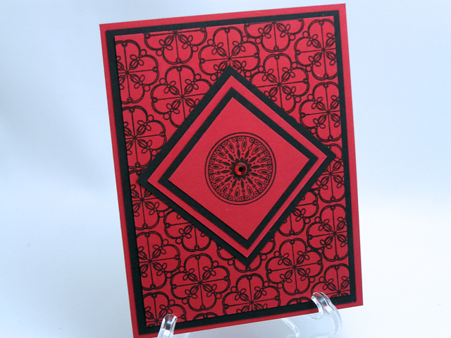 Red &amp; Black<br />
Stamps:  Simple Little Things<br />
Ink:  Versafine Onyx Black<br />...