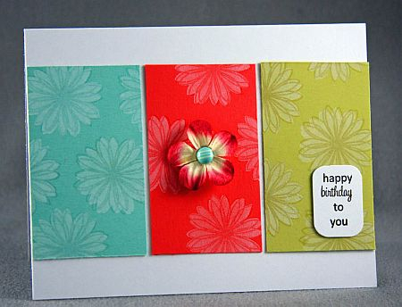 paper: Stampers Select White Cardstock by PTI, Berry Sorbet by PTI, Aqua Mist by PTI, Spring...
