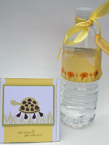 Get well card &amp; water bottle; please click on individual pictures for full details.