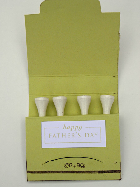 The inside of the matchbook; please see previous photo for full description of products used.