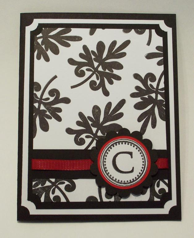 Colleen&#039;s Spiral Monogram Card