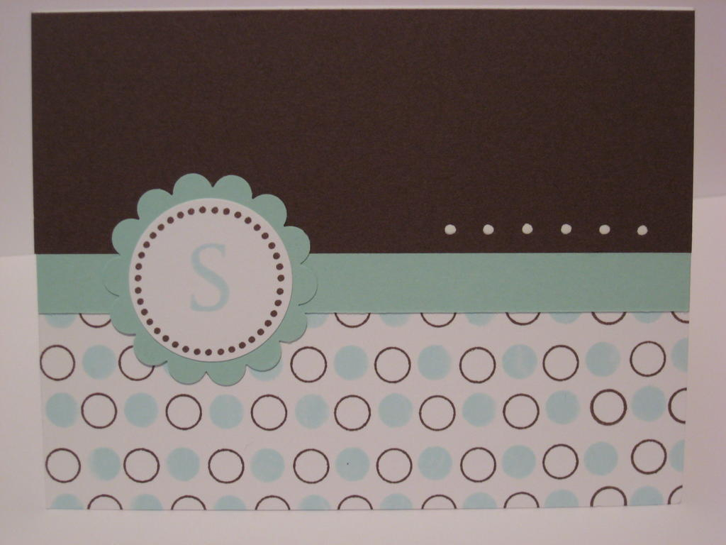 Monogrammed cards for my friend take 2