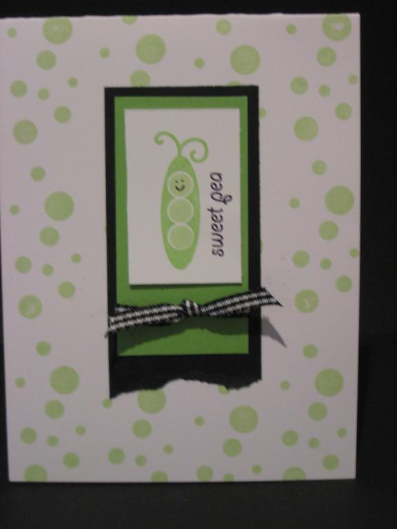Sweet Pea baby cards--I made these for another friend who had a baby in January.  Sorry for the...