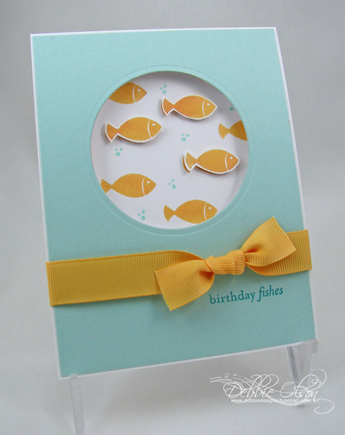 Stamps: Pond Life and coordinating add-on sentiment set<br />
Cardstock: Stamper&#039;s Select...
