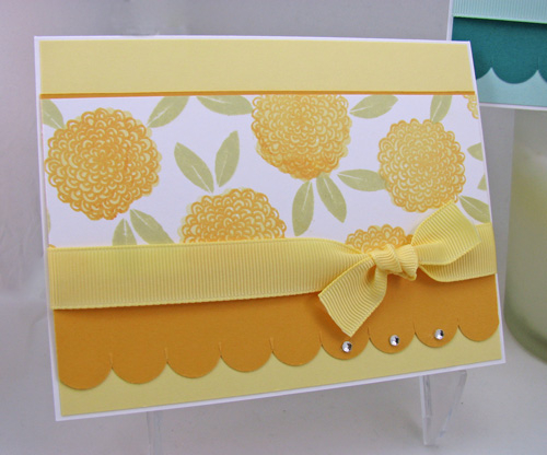 Stamps: Garden of Life<br />
Ink: Spring Moss (PTI); Thatched Straw and Mango Madness...