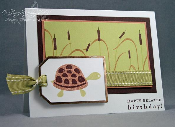 I used a brown Copic marker to color the tag rim so that it wasn&#039;t as bright and silver and...