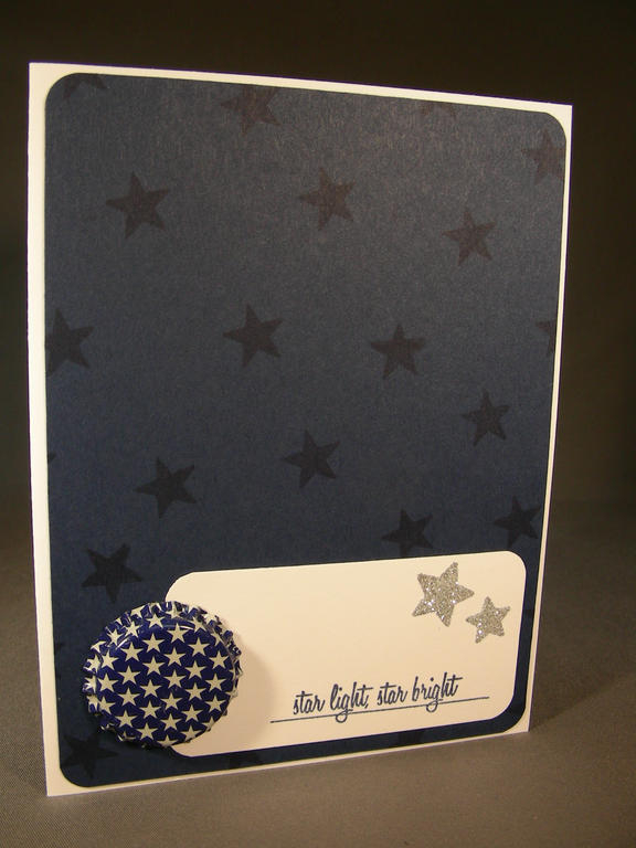 Made this card to use that bottle cap I bought more than a year ago!  The star is from the Text...