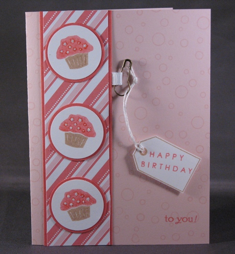 I wanted a little more movement on the card so I turned the stripes on an angle behind the...