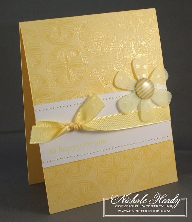 Stamps- (background pattern &amp; sentiment) Simple Little Things, (dots on flower) Polka Dot...