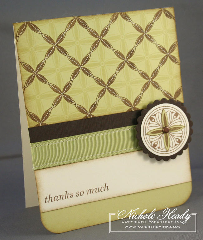 Stamps- Simple Little Things<br />
Ink- Burnt Umber Palette Ink, Spring Moss, Fayed Burlap...