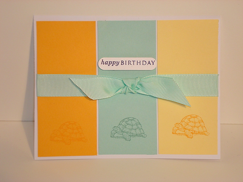 I made this one the same but without buttons. I cased this card from Lauren Meader, of course...