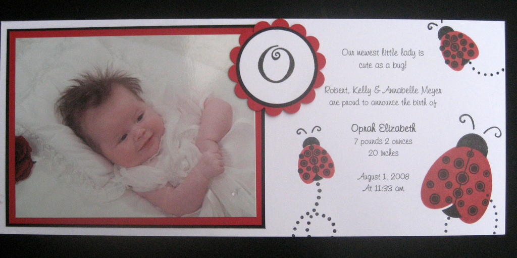 Birth Announcement prototype