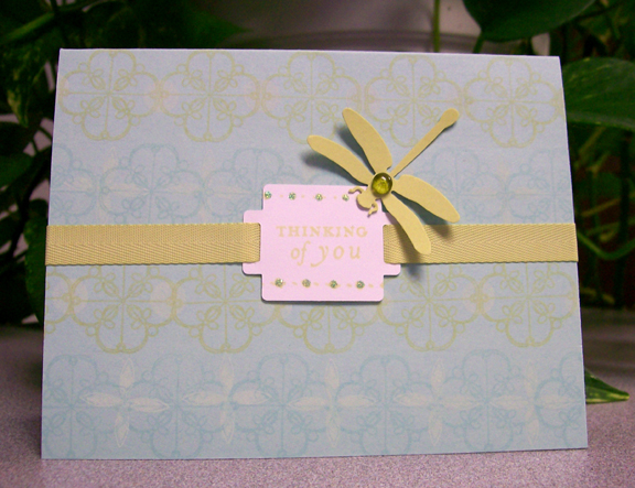 I used Aqua Mist cardstock as my base and I stamped on that using Aqua Mist, Spring Moss, and...