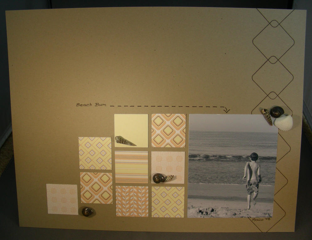 I decided to do a scrapbook page for April&#039;s Blog Hop.  We always vacation at a beach, but...
